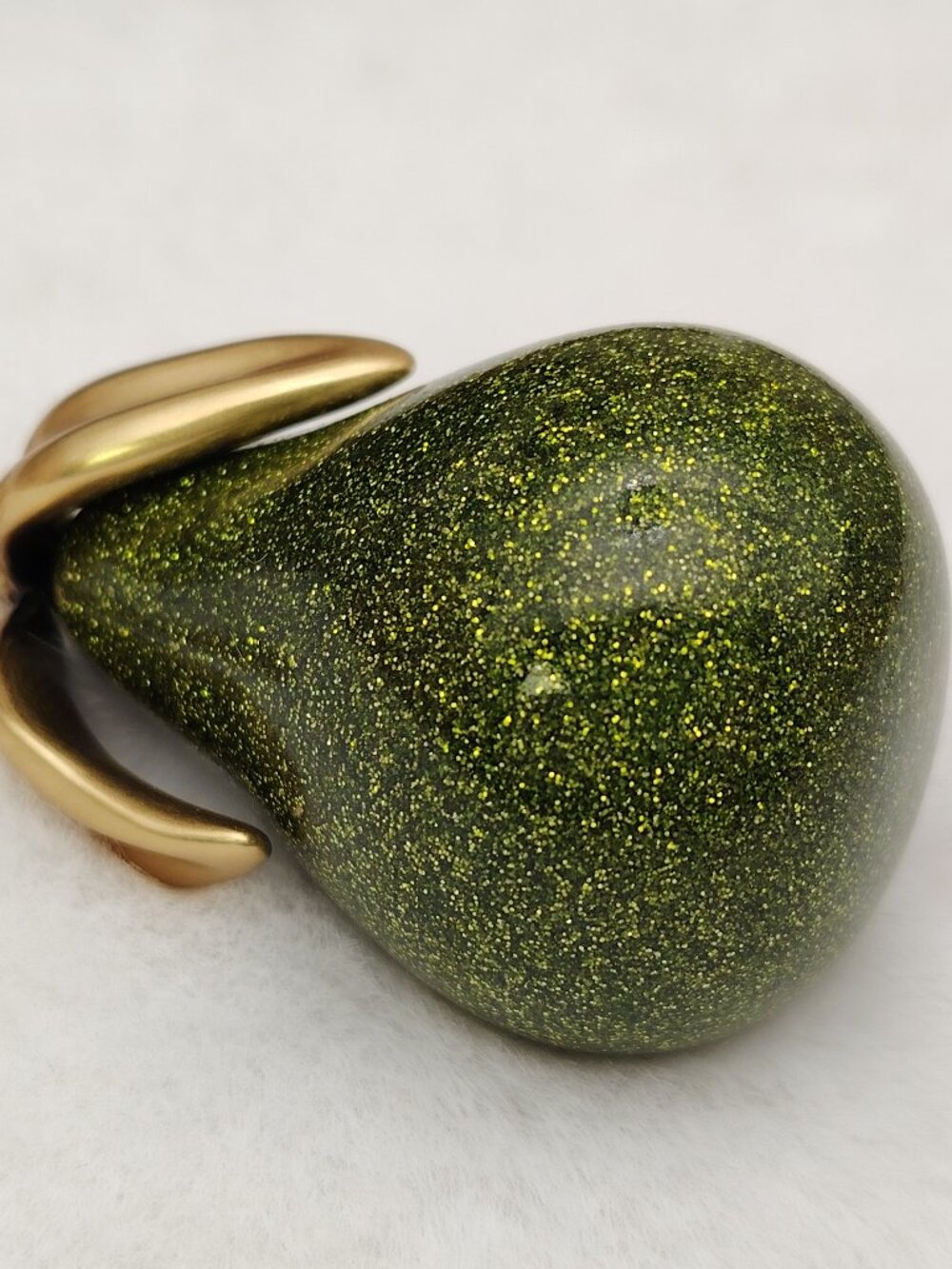 Coach Pear Bag Charm CAX73 Brass/Green Keychain Coach Bag Accessories - Picture 3 of 8